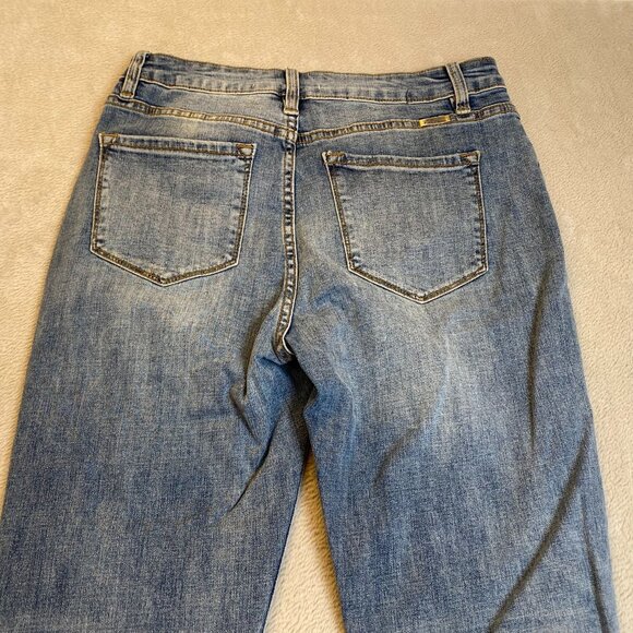 KanCan Women's Jeans 30x26 Mid-Rise Destroyed Skinny With Leopard Print Patches - Picture 15 of 16